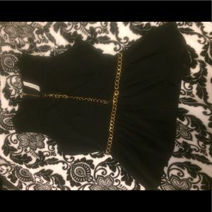 Black peplum shirt